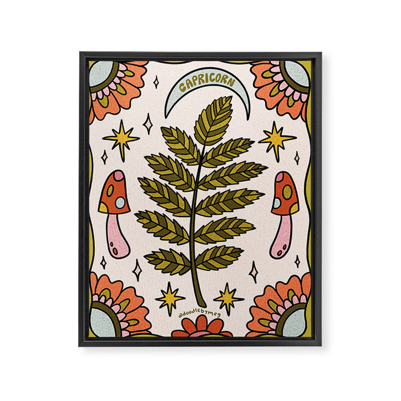 Capricorn Leaf Framed Canvas Print Gallery Image 8