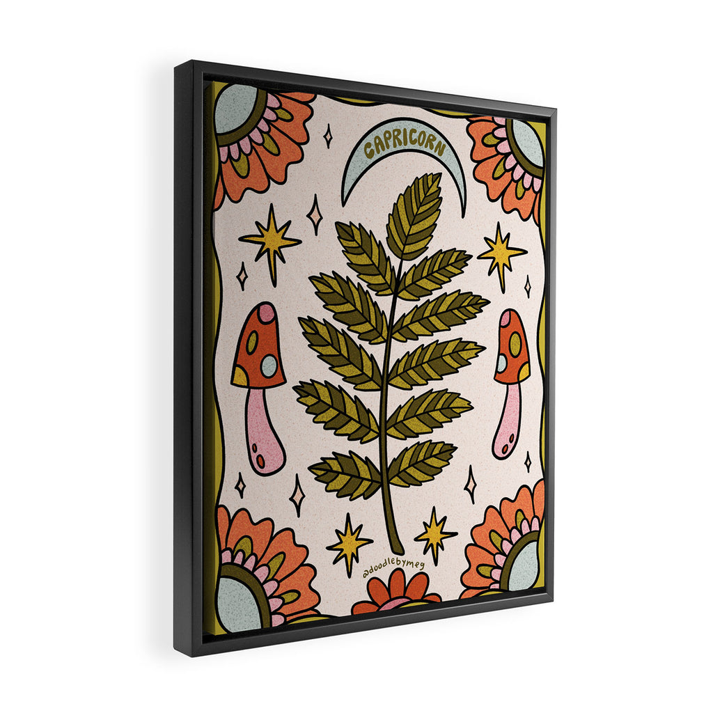 Capricorn Leaf Framed Canvas Print Gallery Image 2