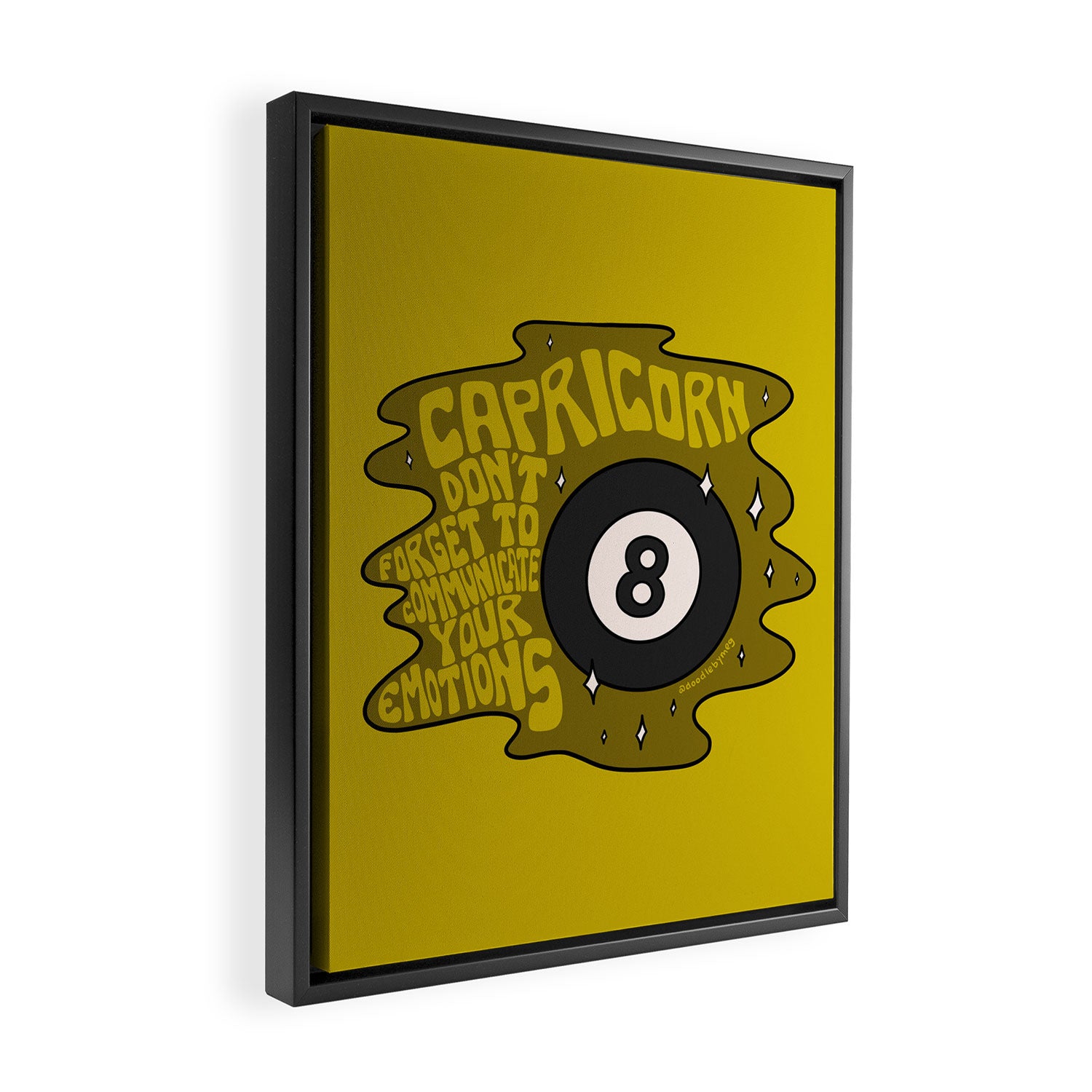 Capricorn Magic 8 Ball Framed Canvas Print Gallery Image 2