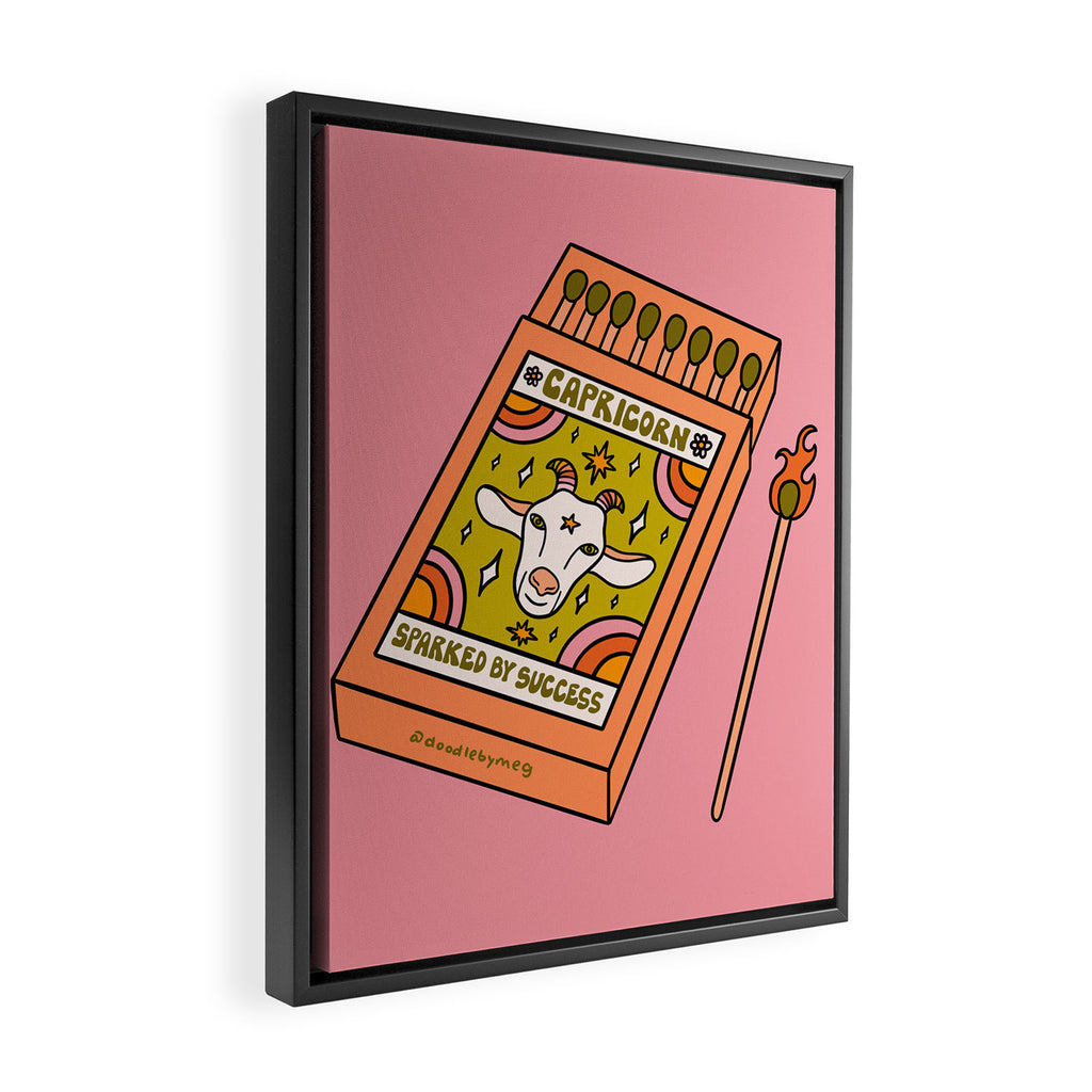 Capricorn Matchbox Framed Canvas Print Gallery Image 2