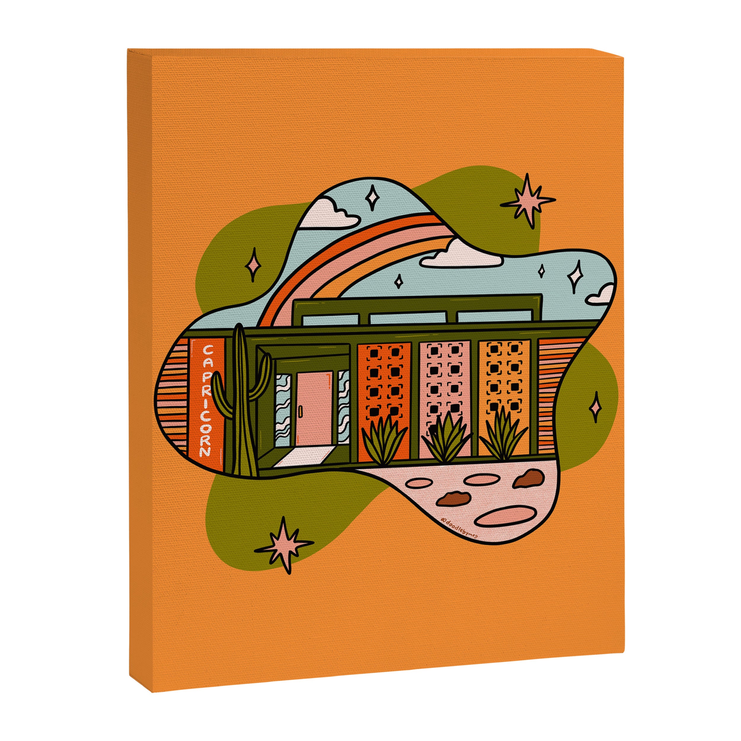 Capricorn Mid Century House Canvas Print Gallery Image 8