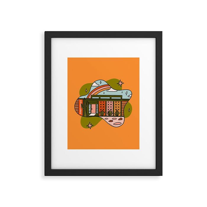 Capricorn Mid Century House Framed Art Print Gallery Image 1