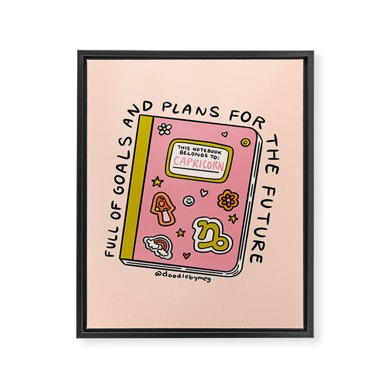 Capricorn Notebook Framed Canvas Print Gallery Image 8