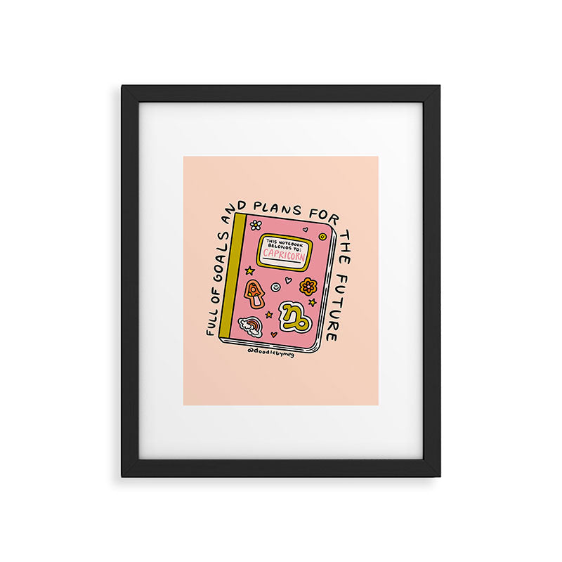 Capricorn Notebook Framed Art Print Gallery Image 6