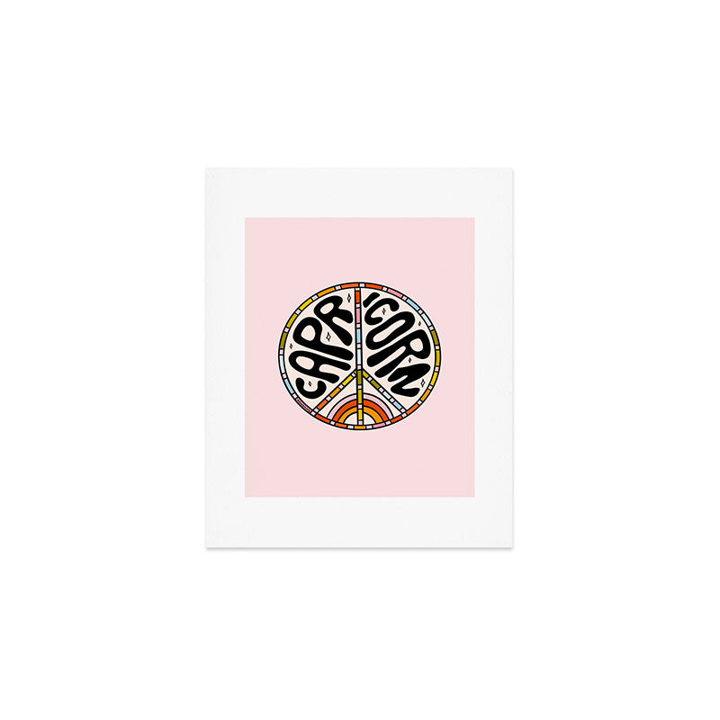 Capricorn Peace Sign Art Print Gallery Image 1