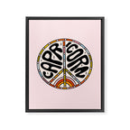 Capricorn Peace Sign Framed Canvas Print Gallery Image 8