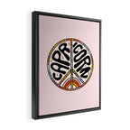 Capricorn Peace Sign Framed Canvas Print Gallery Image 2