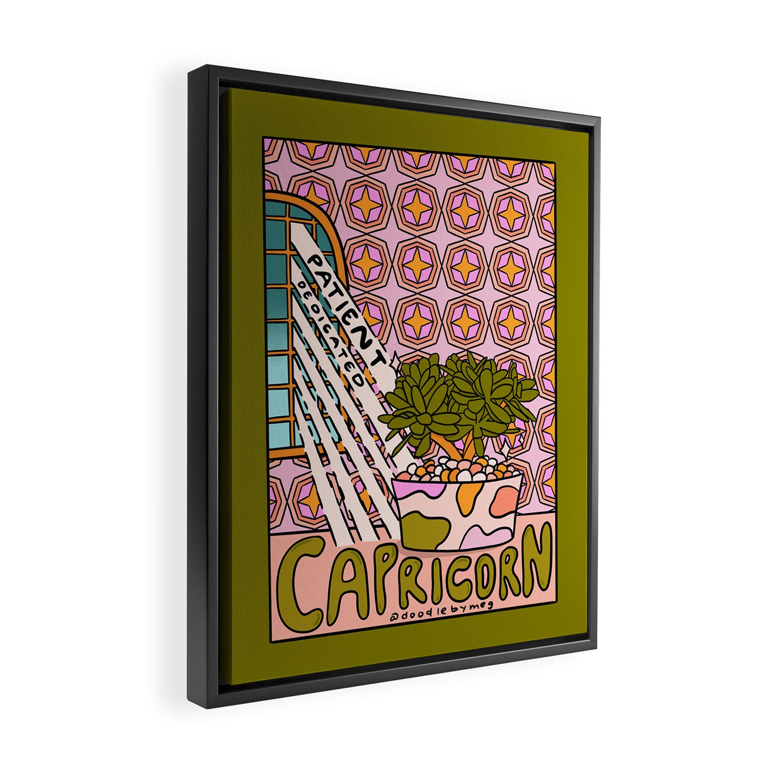 Capricorn Plant Framed Canvas Print Gallery Image 2