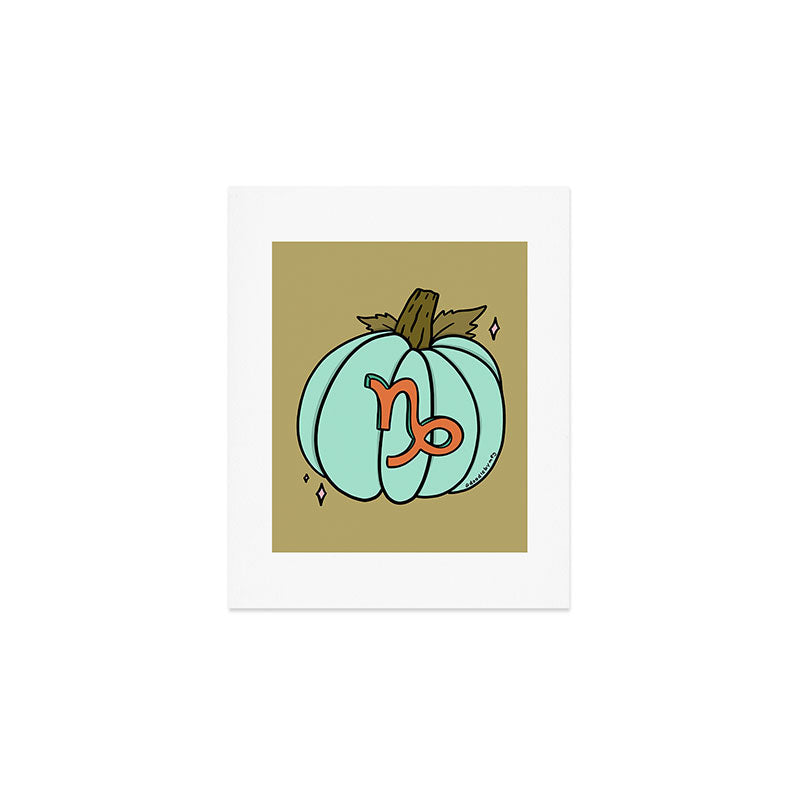 Capricorn Pumpkin Art Print Gallery Image 1