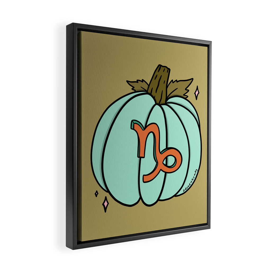 Capricorn Pumpkin Framed Canvas Print Gallery Image 2
