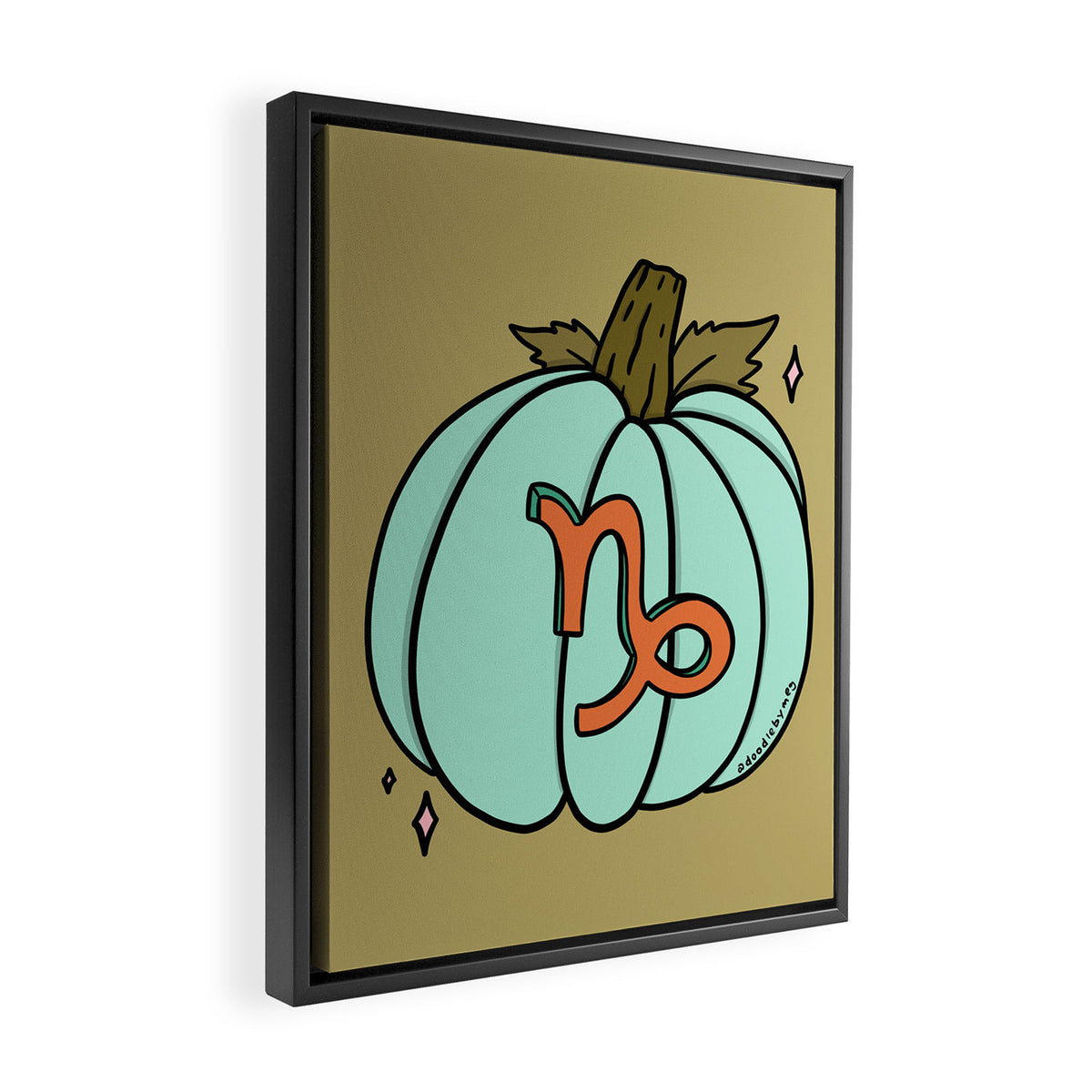 Capricorn Pumpkin Framed Canvas Print Gallery Image 2