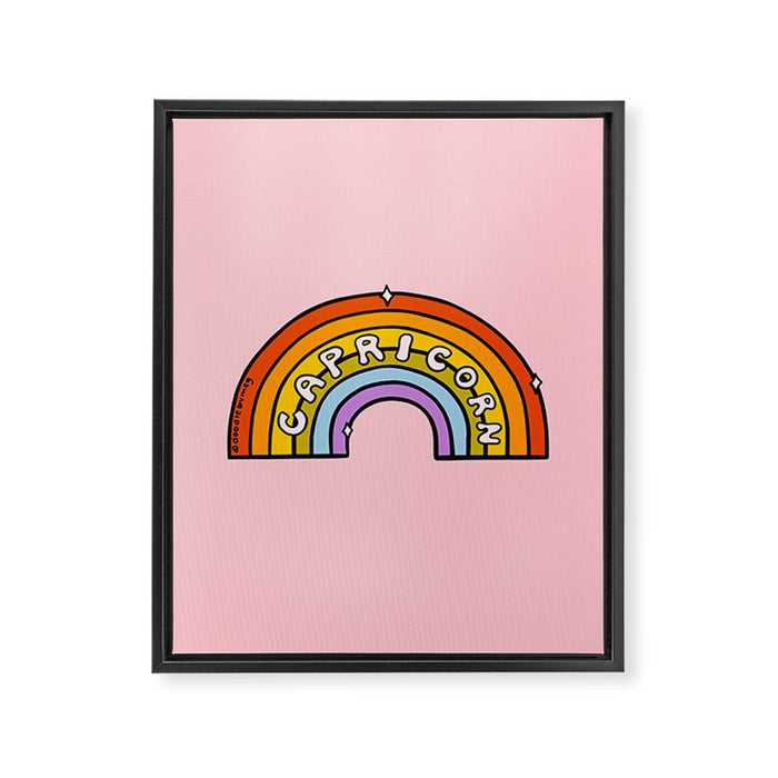 Capricorn Rainbow Framed Canvas Print Gallery Image 1