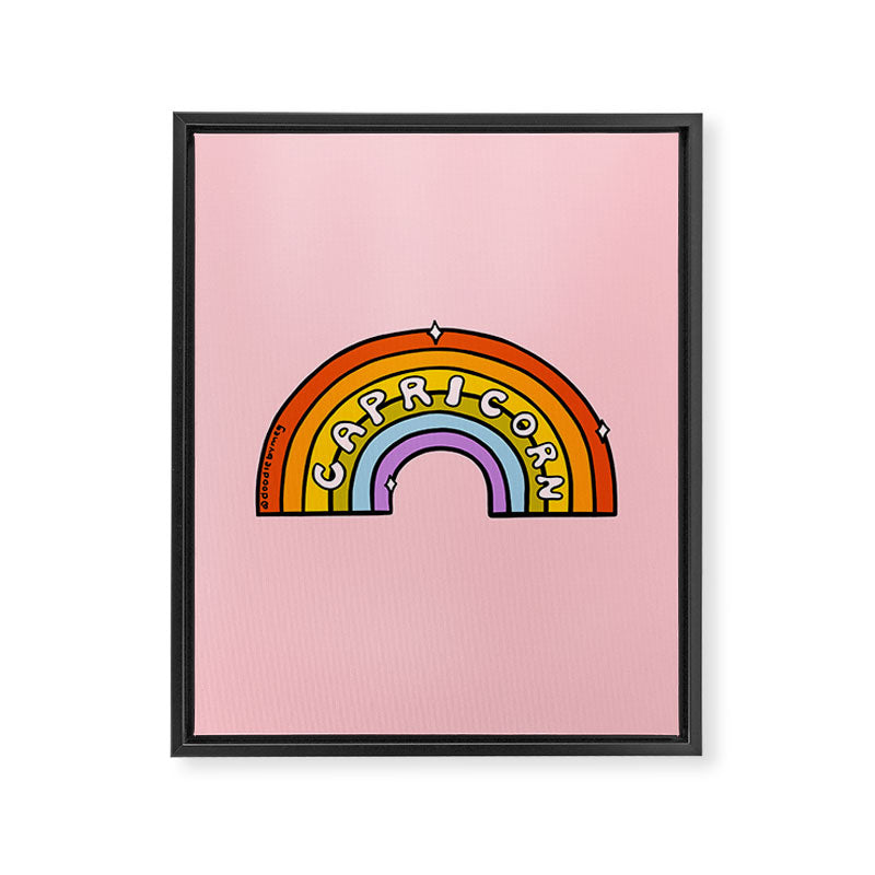 Capricorn Rainbow Framed Canvas Print Gallery Image 8