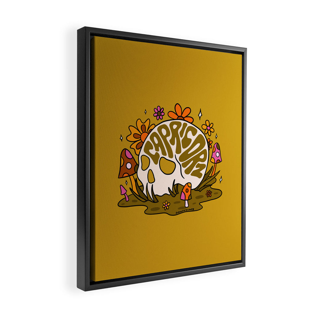 Capricorn Skull Framed Canvas Print Gallery Image 2