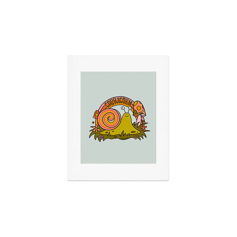Capricorn Snail Art Print Gallery Image 1