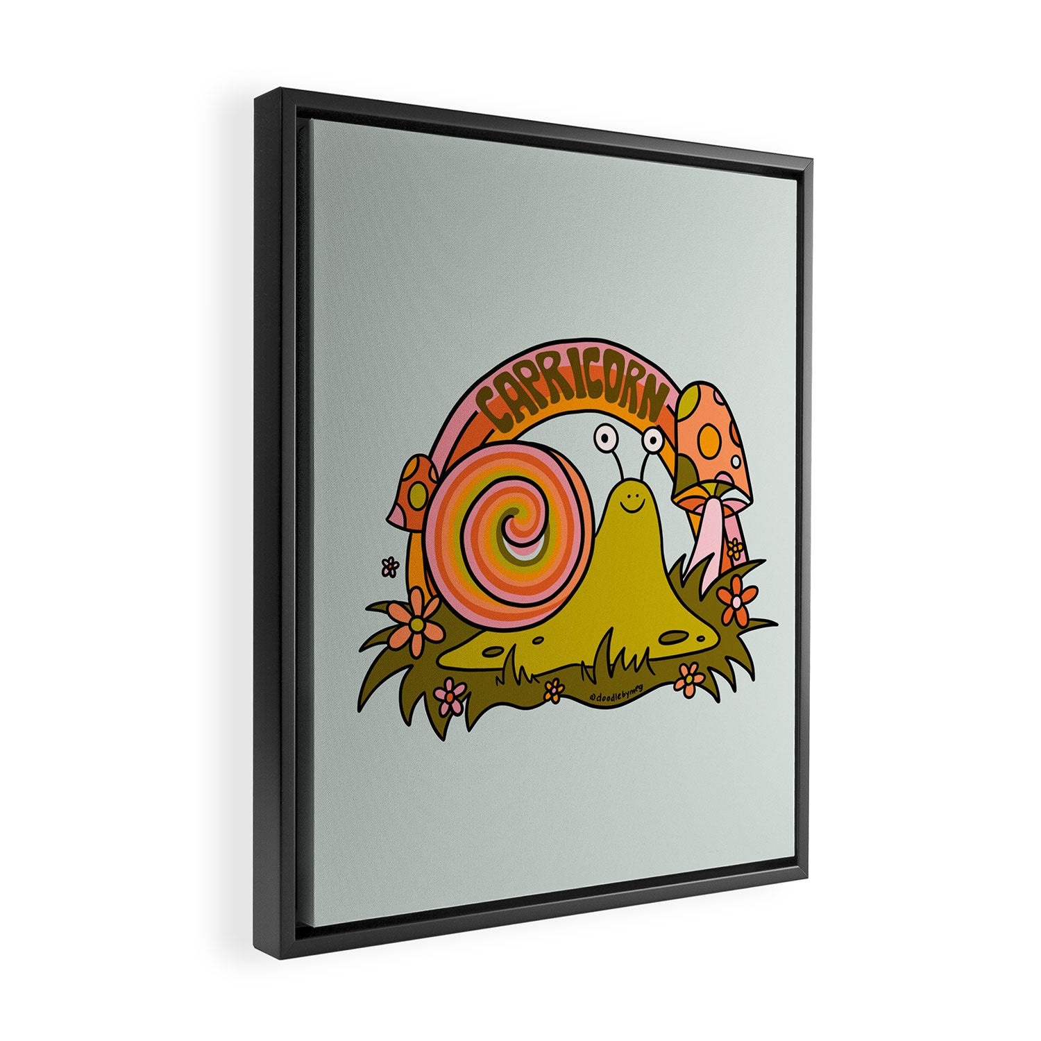 Capricorn Snail Framed Canvas Print Gallery Image 2