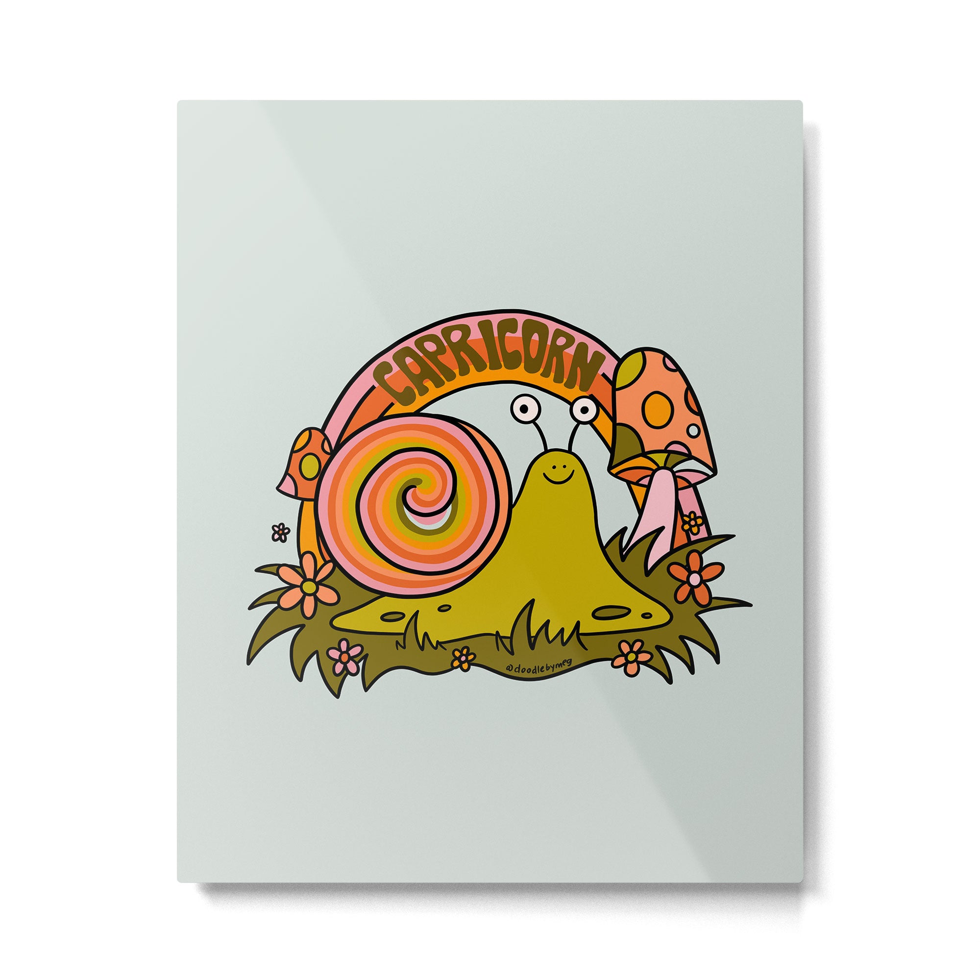 Capricorn Snail Metal Print Gallery Image 6
