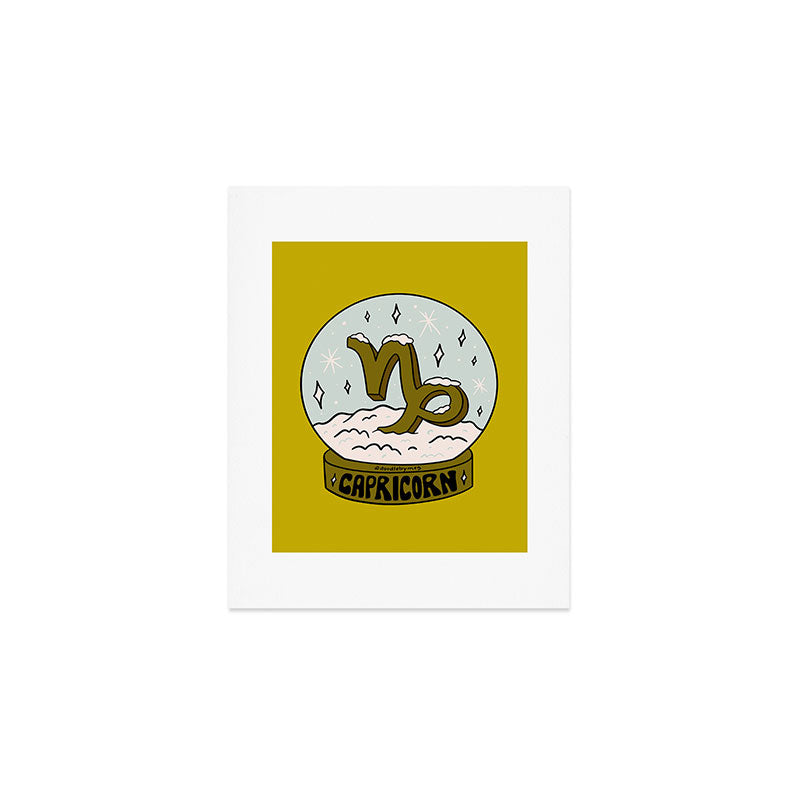 Capricorn Snow Globe Art Print Gallery Image 1