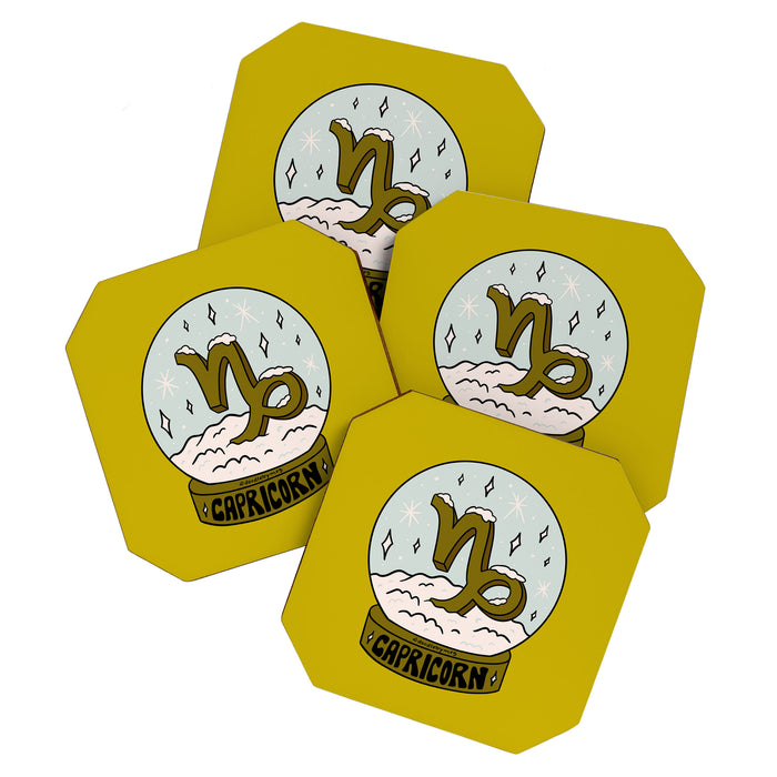 Capricorn Snow Globe Coaster Gallery Image 1