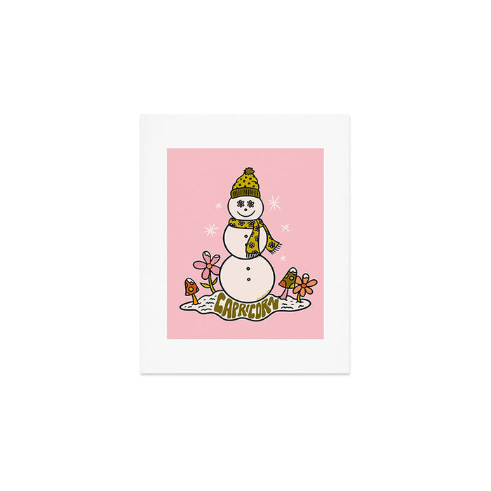 Capricorn Snowman Art Print Gallery Image 1