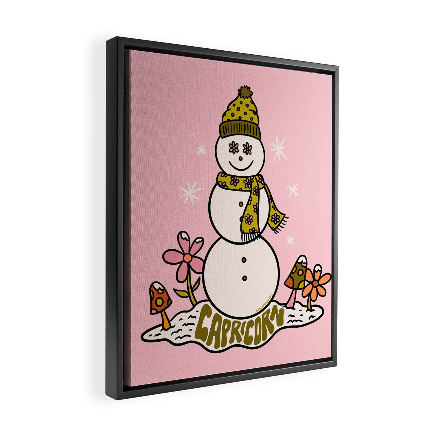 Capricorn Snowman Framed Canvas Print Gallery Image 2