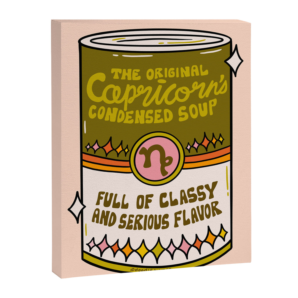 Capricorn Soup Can Canvas Print Gallery Image 8