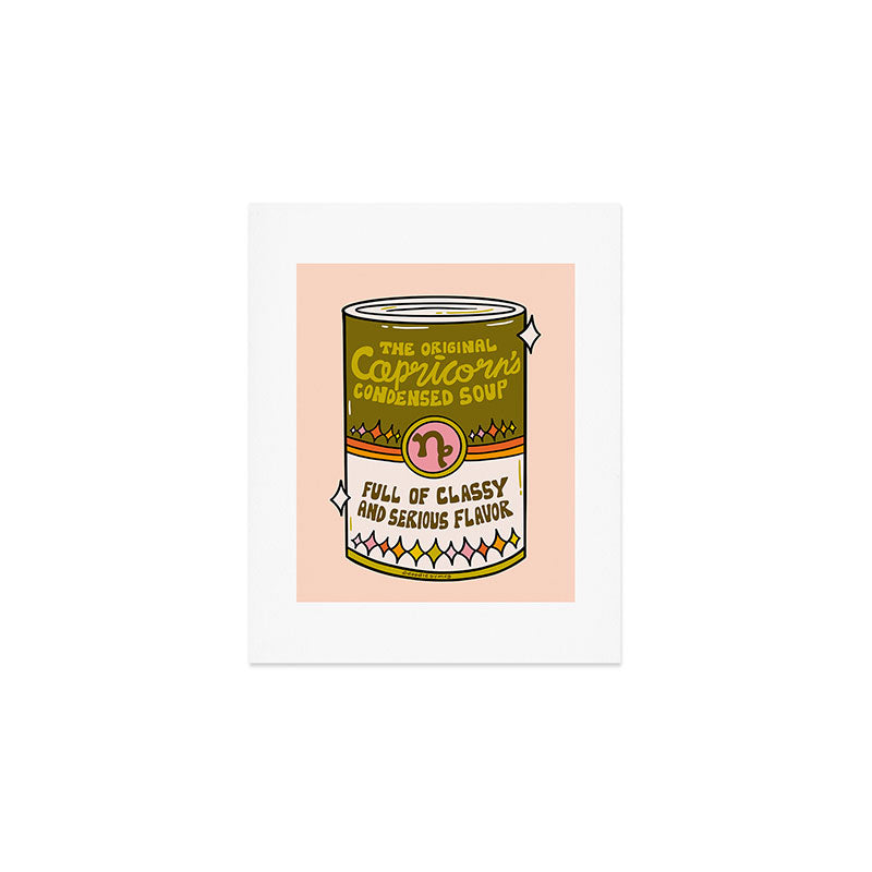 Capricorn Soup Can Art Print Gallery Image 1