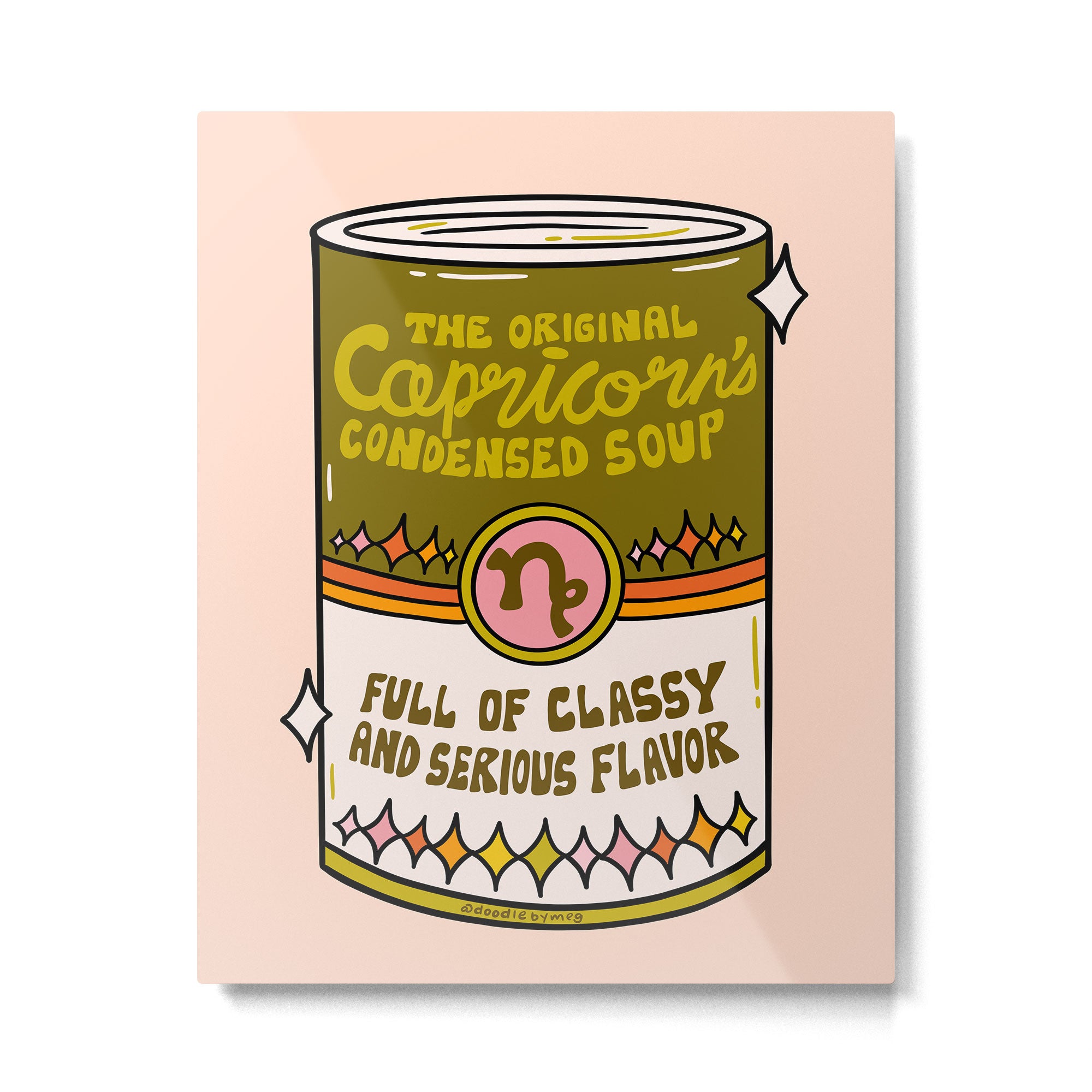 Capricorn Soup Can Metal Print Gallery Image 6