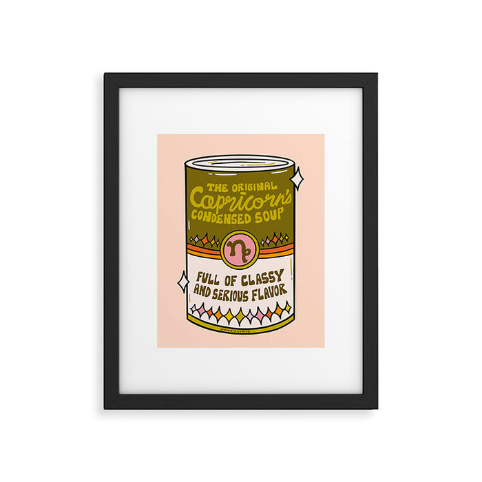 Capricorn Soup Can Framed Art Print Gallery Image 1