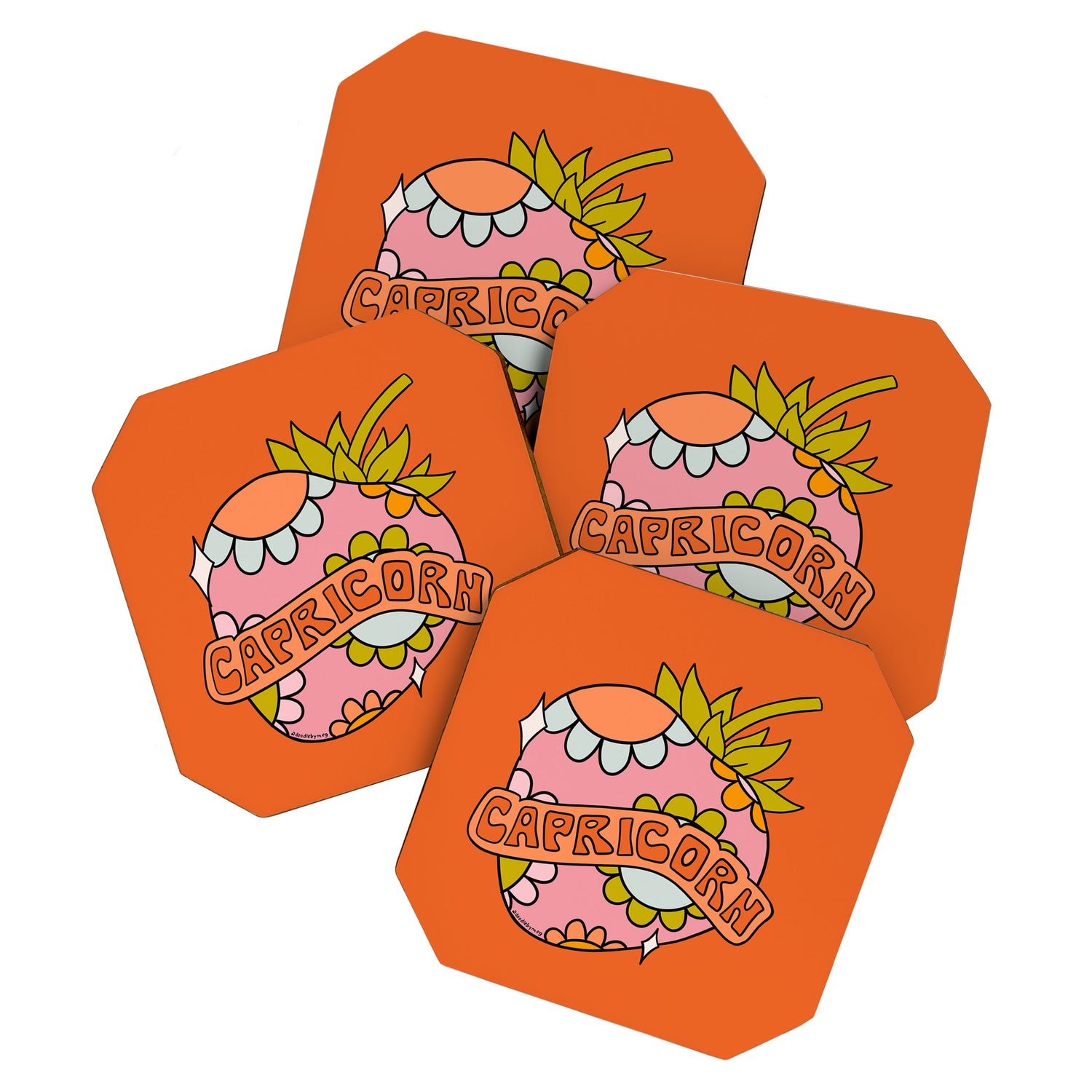 Capricorn Strawberry Coaster Gallery Image 1