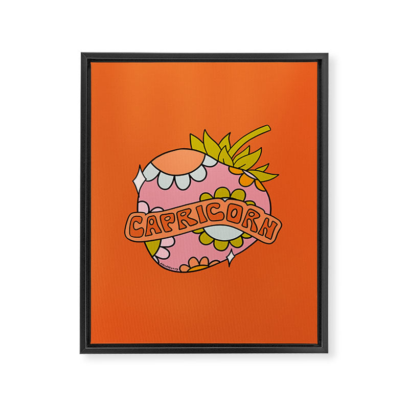 Capricorn Strawberry Framed Canvas Print Gallery Image 8