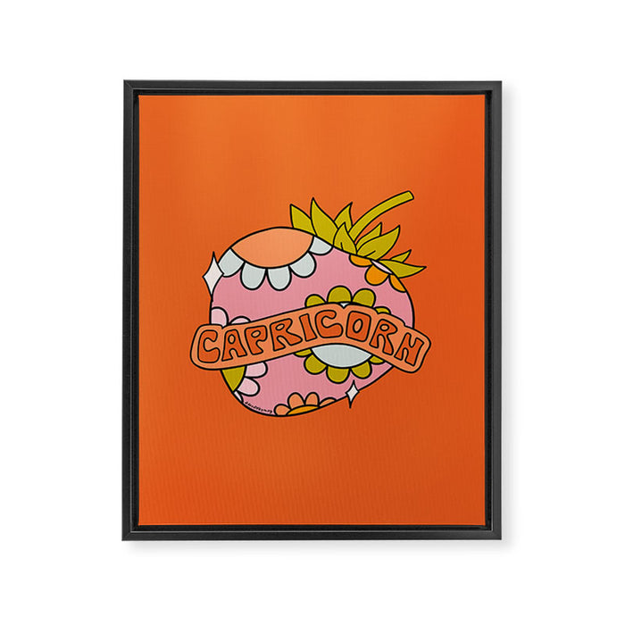 Capricorn Strawberry Framed Canvas Print Gallery Image 1