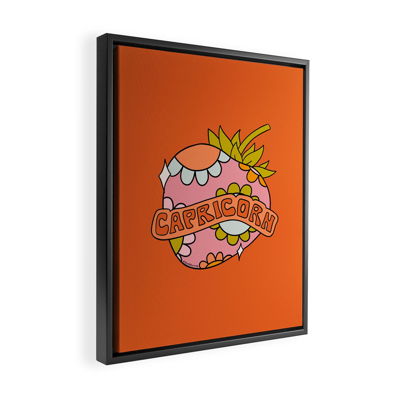 Capricorn Strawberry Framed Canvas Print Gallery Image 2