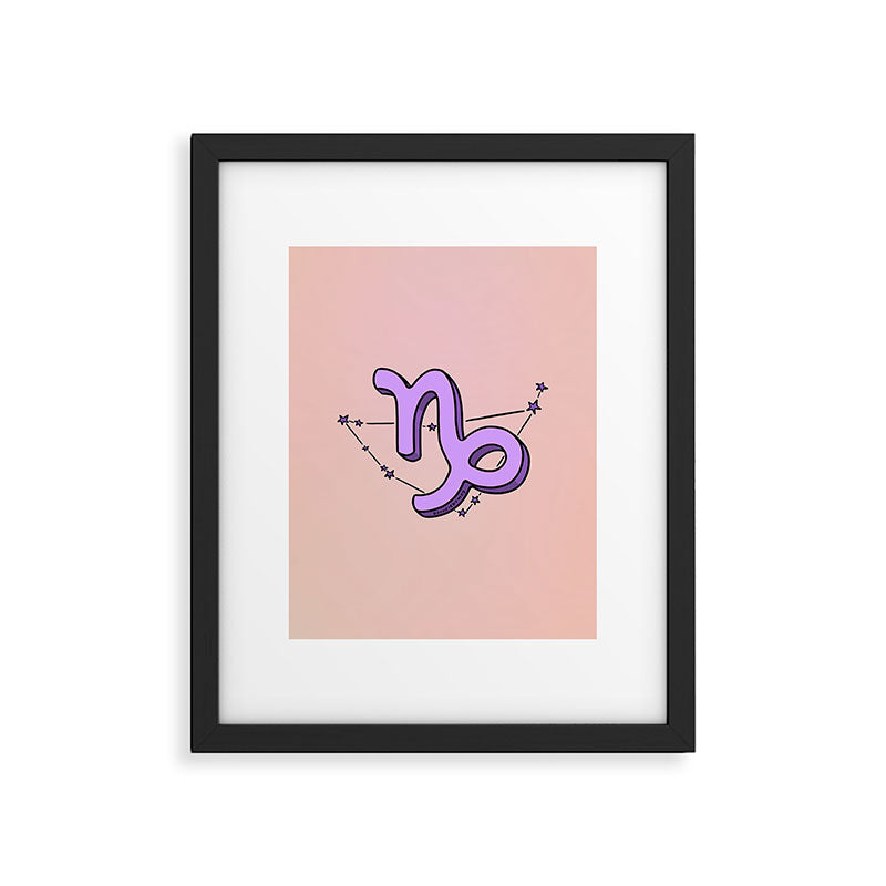 Capricorn Symbol Framed Art Print Gallery Image 6