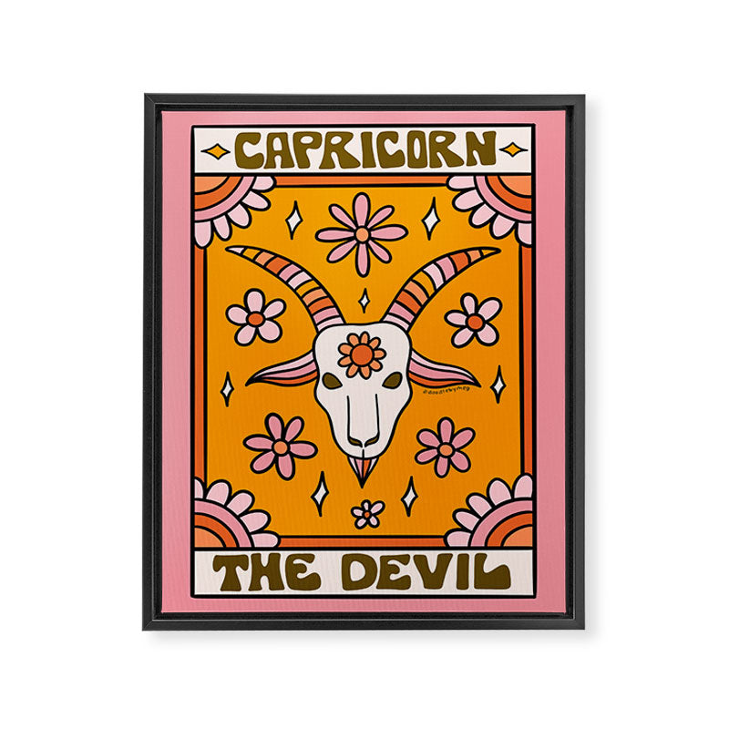 Capricorn Tarot Card Framed Canvas Print Gallery Image 8