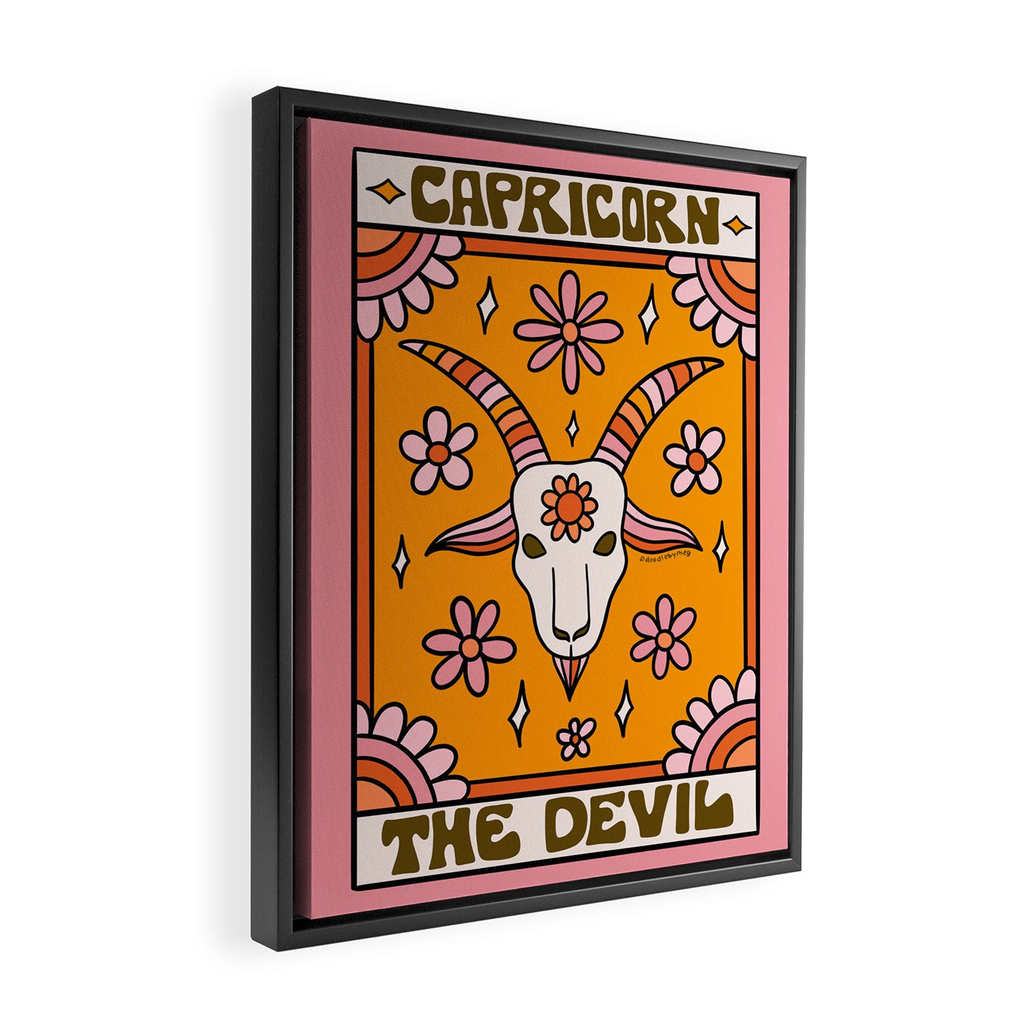 Capricorn Tarot Card Framed Canvas Print Gallery Image 2