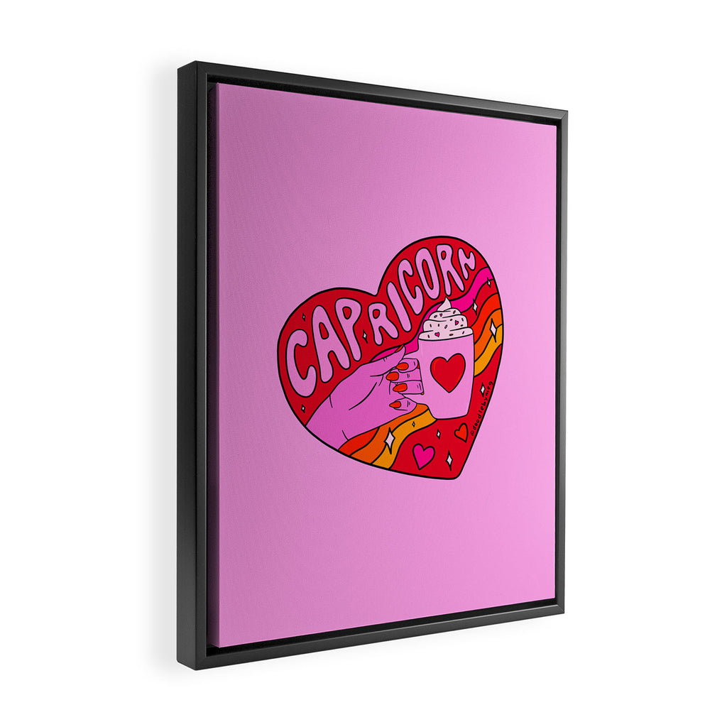 Capricorn Valentine Framed Canvas Print Gallery Image 2