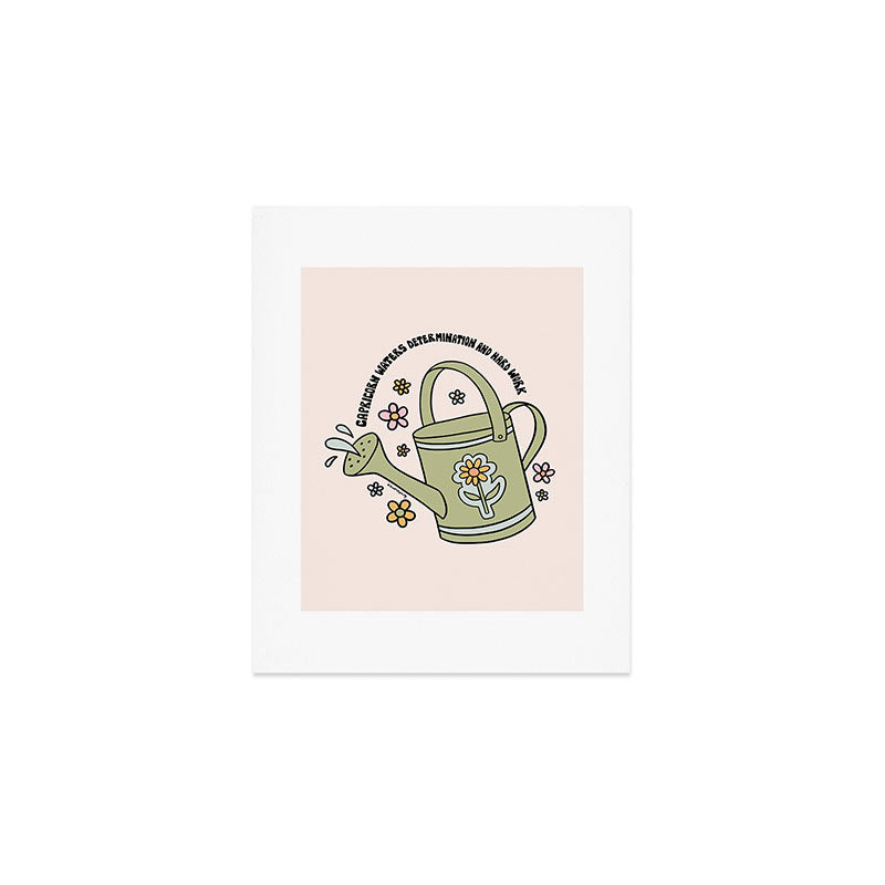 Capricorn Watering Can Art Print Gallery Image 1