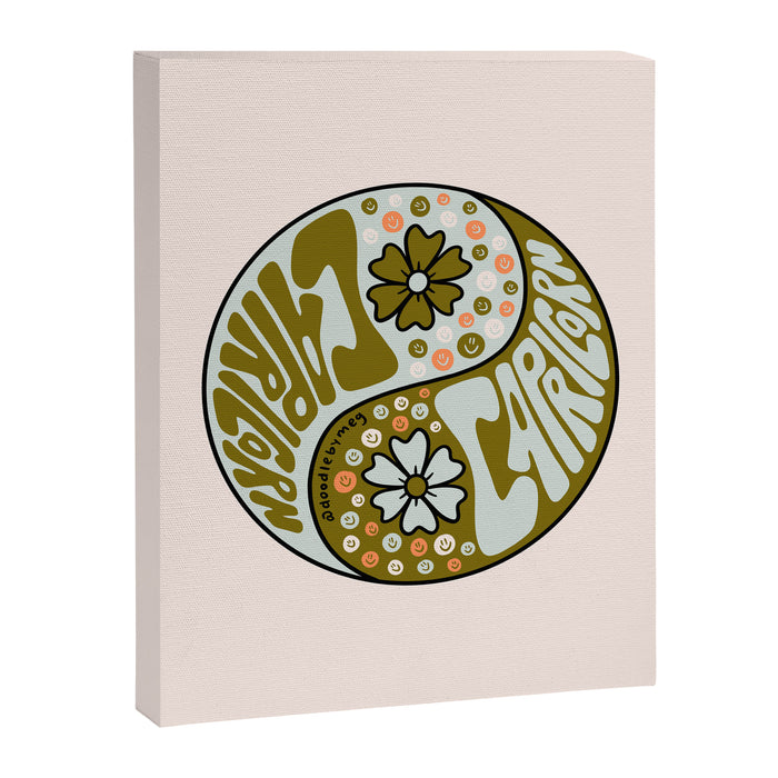 Capricorn Yin Yang Canvas Print Gallery Image 1