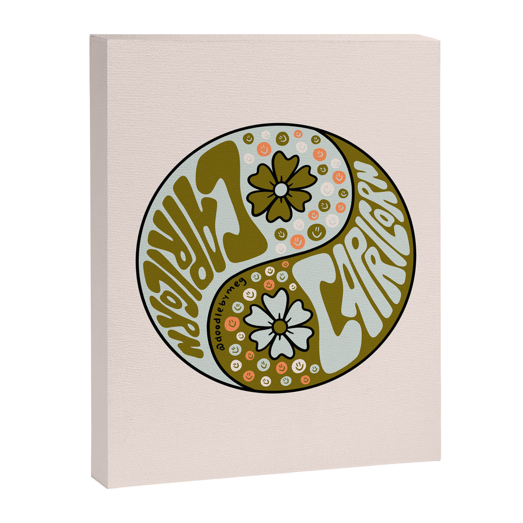 Capricorn Yin Yang Canvas Print Gallery Image 8