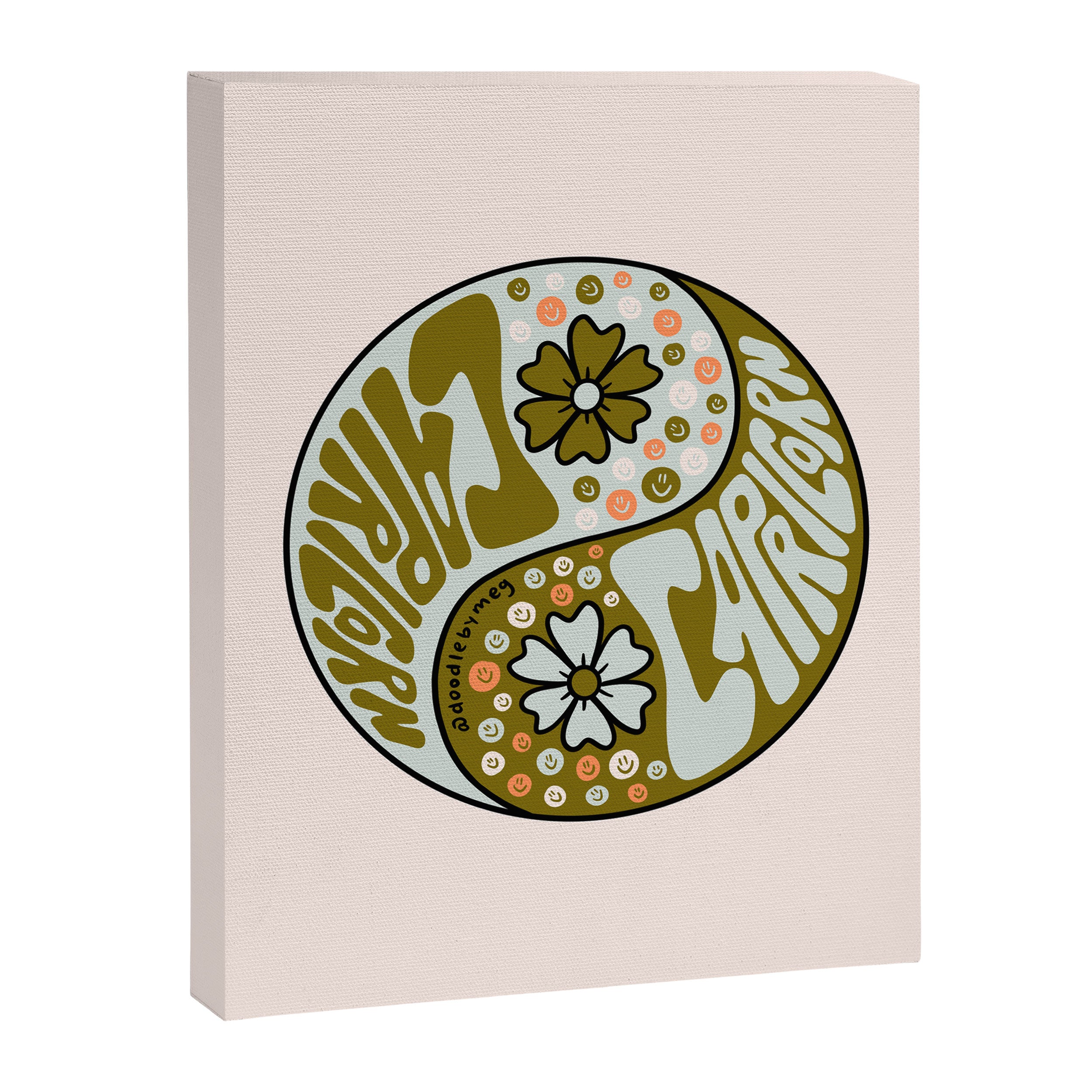 Capricorn Yin Yang Canvas Print Gallery Image 8