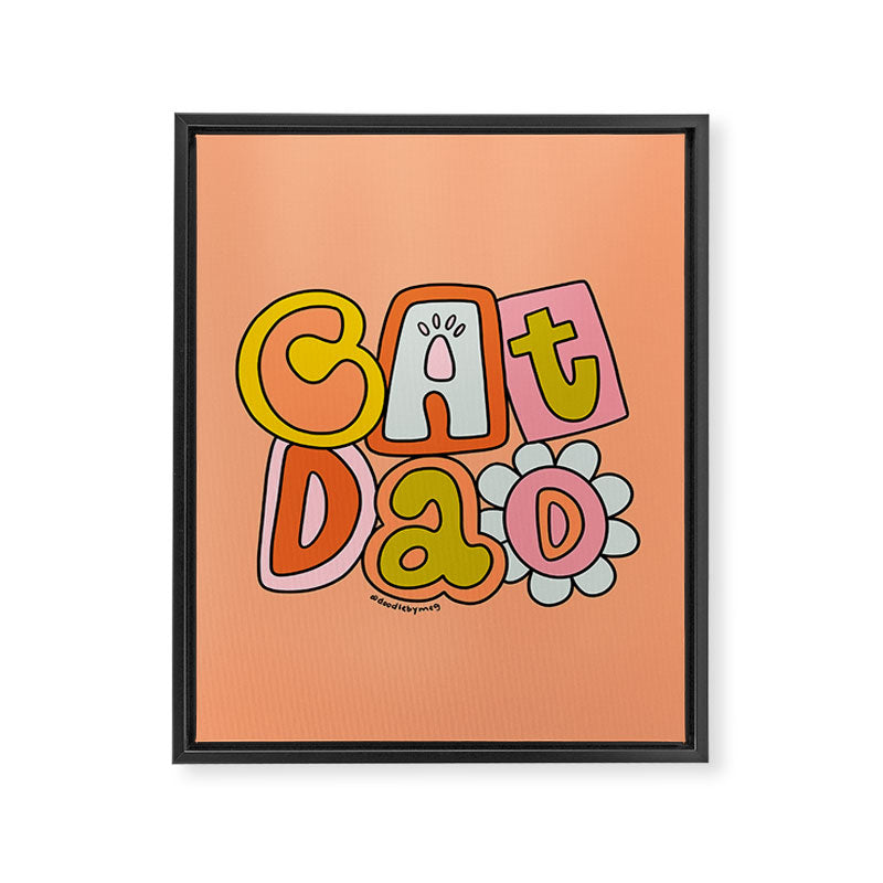 Cat Dad Framed Canvas Print Gallery Image 8