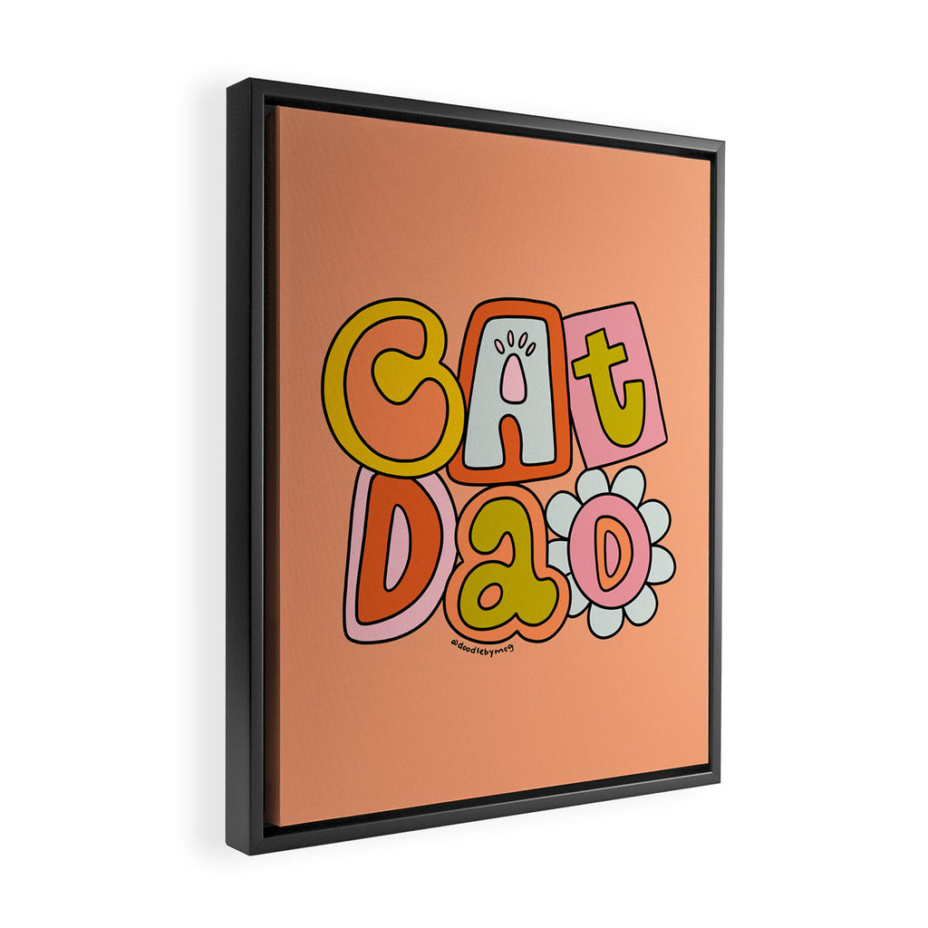 Cat Dad Framed Canvas Print Gallery Image 2