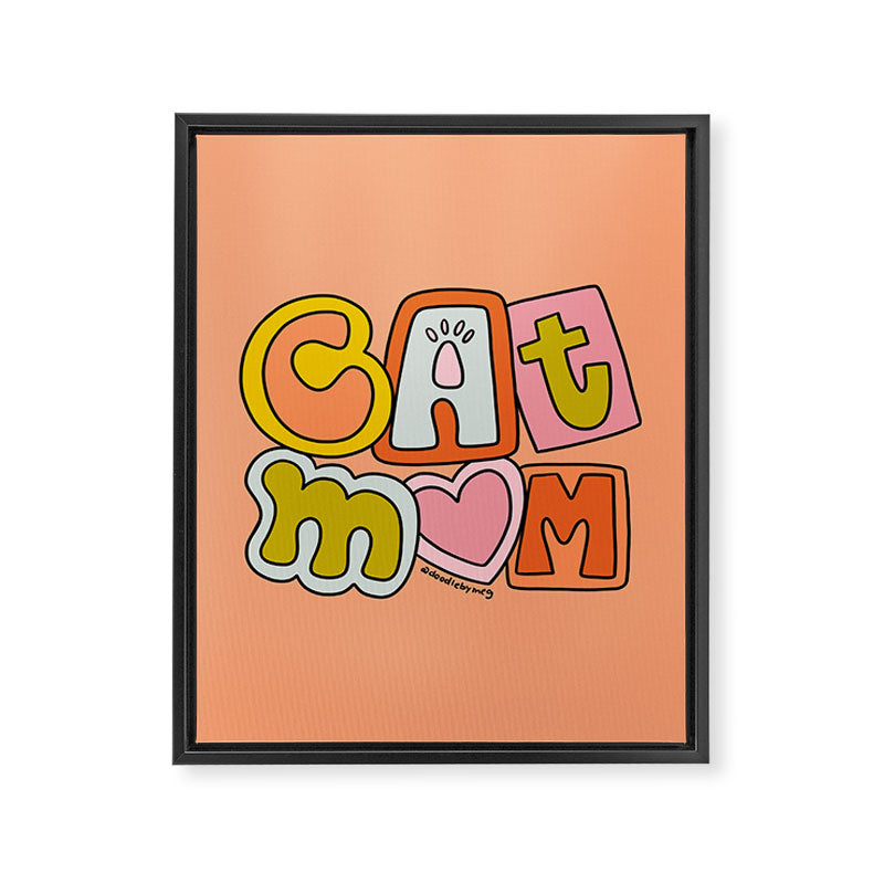 Cat Mom Framed Canvas Print Gallery Image 8