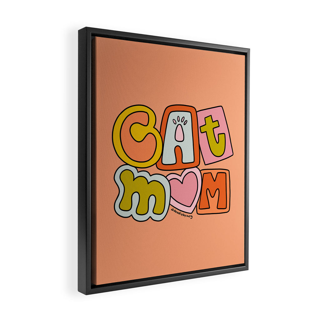 Cat Mom Framed Canvas Print Gallery Image 2