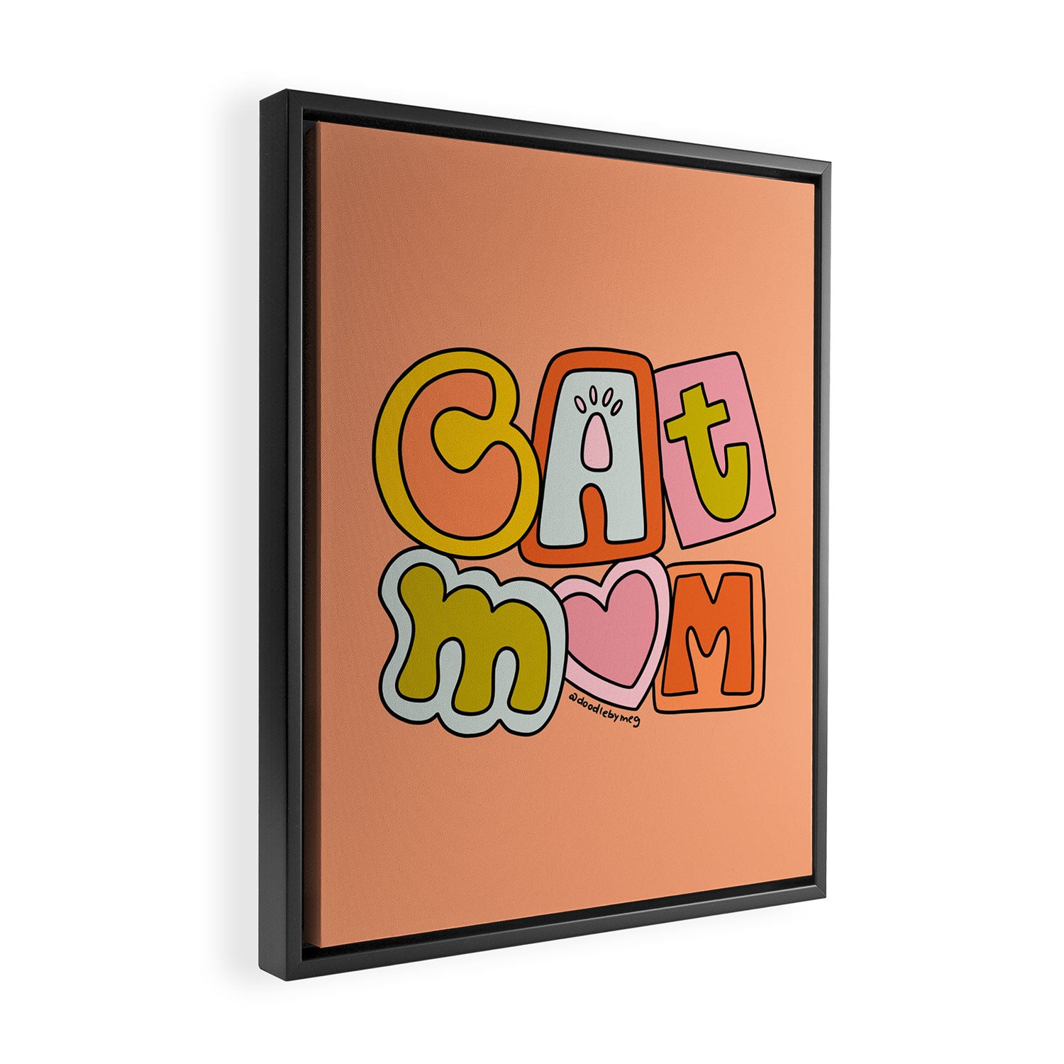 Cat Mom Framed Canvas Print Gallery Image 2