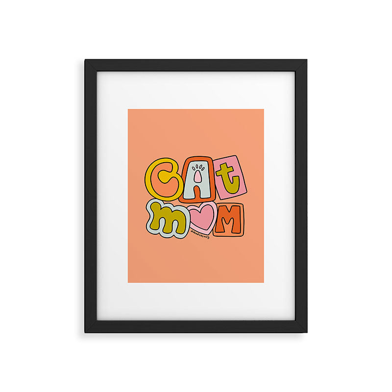 Cat Mom Framed Art Print Gallery Image 6