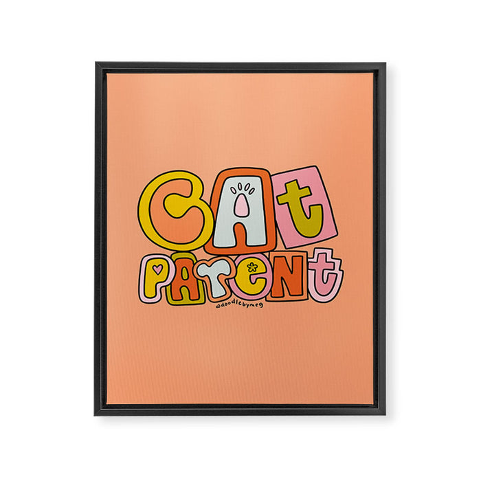 Cat Parent Framed Canvas Print Gallery Image 1