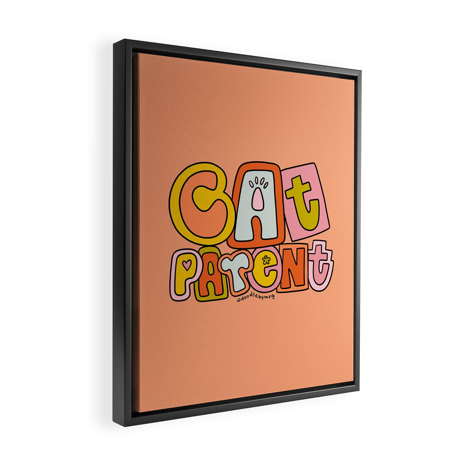 Cat Parent Framed Canvas Print Gallery Image 2