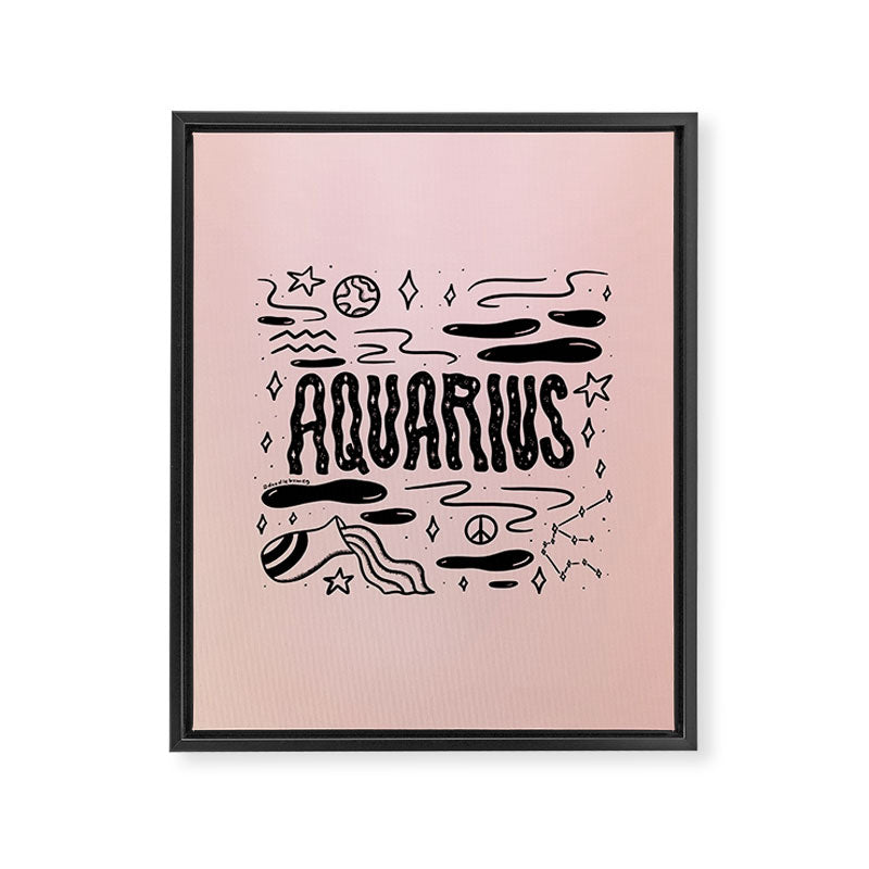 Celestial Aquarius Framed Canvas Print Gallery Image 8